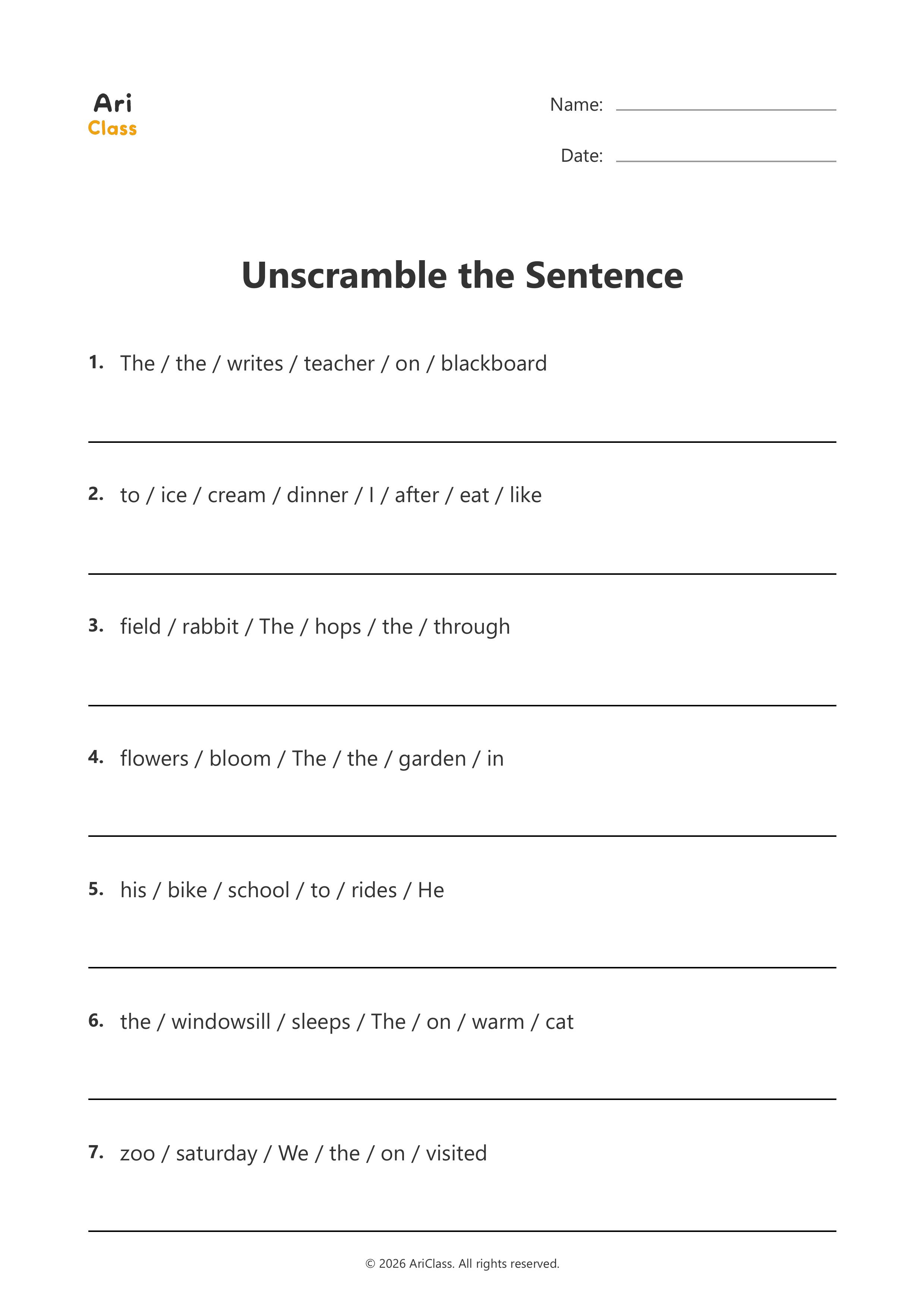 Unscramble
